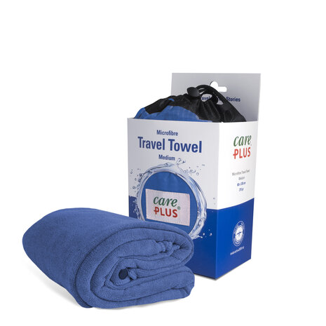 Care Plus Travel Towel Microfibre Medium - Blauw 