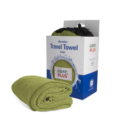 Care Plus Travel Towel Microfibre Large - Groen